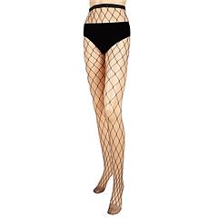 Women Fishnet Tights Sexy High Waist Fishnet Pantyhose Stretchy Mesh Hollow Out Tights Stockings w/ Small Medium Large Hole Choices