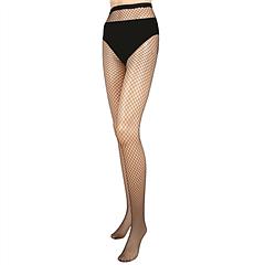 Women Fishnet Tights Sexy High Waist Fishnet Pantyhose Stretchy Mesh Hollow Out Tights Stockings w/ Small Medium Large Hole Choices