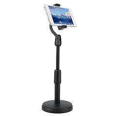 Desktop Phone Stand Angle Height Adjustable Phone Clamp Mount Rotatable Cell Phone Holder For 4-7in Device Selfie Vlog Recording Streaming