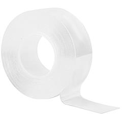 16.5FT Nano Double Sided Adhesive Tape Washable Traceless Removable Reusable Sticky Tape Silicone Clear Gel Grip Transparent Tape For Kitchen Office W