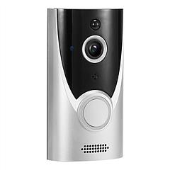 WiFi Video Doorbell Wireless Door Bell 720P HD WiFi Security Camera w/ Two-way Talk PIR Motion Detection IR Night Vision Home Security Camcorder Offic