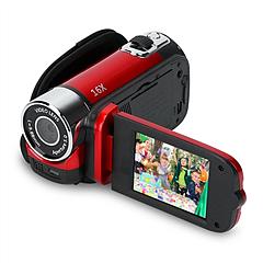 HD 1080P Digital Video Camcorder 2.7in 16X Zoom DV Camera 270° Rotation Rechargeable Kid Camera w/Fill Light Selfie