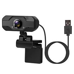 FHD 1080P USB Webcam w/ 360° Rotatable Clip Streaming USB Camera Plug And Play For PC Video Conferencing Gaming Facetime Broadcast