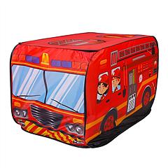 Kids Play Tent Foldable Pop Up Fire Truck Tent Portable Children Baby Play House W/ Carry Bag For Indoor Outdoor Use