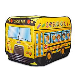 Kids Play Tent Foldable Pop Up School Bus Tent Portable Children Baby Play House W/ Carry Bag For Indoor Outdoor Use