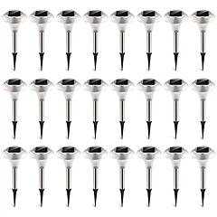 24Packs Solar Garden Lights Outdoor IP44 Waterproof Solar Pathway Lights Color Changing Landscape Lamps 10Hrs Lawn Lighting for Yard Driveway Walkway