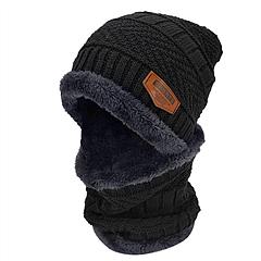 Winter Beanie Hat Scarf Set Unisex Warm Knitting Skull Cap Neck Warmer For Walking Running Hiking Camping Outdoors Gift