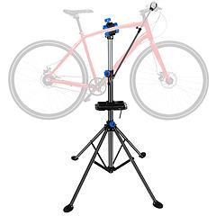 Bicycle Repair Stand Rack Height Adjustable Foldable Bike Maintenance Mechanic Station Rack 66LBS Max Load W/ Magnetic Tool Tray Telescope Arm Balance