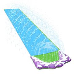 Kids Single Water Slide Lawn Surfing Racing Lane Slip Splash Spray Sprinkler Water Toys w/ Built-in Sprinkler For Kids Children Summer