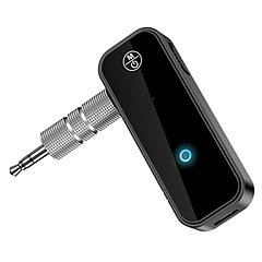 USB Wireless V5.0 Transmitter Receiver Rechargeable 3.5mm Jack Aux Car Audio Adapter Music Streaming For PC TV Speaker Headphones Home Stereo w/ Mic