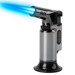 Culinary Butane Torch Lighter Refillable Blow Torch Flame Adjustable Flame Kitchen Cooking BBQ Torch w/ Fire Lock (Gas Not Included)