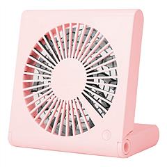 Mini Electric Desk Fan USB Rechargeable Low Noise Fan 3 Speed Adjustment Battery Operated Office Travel Desktop Fan w/120°Rotatable Bracket