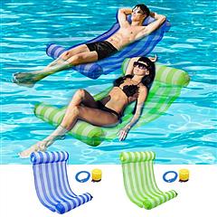 Swimming Pool Float Hammock Inflatable Water Hammock Rolling Floating Lounge Chair Drifter w/220LBS Load
