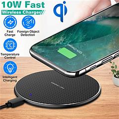 10W Qi Wireless Charger Wireless Fast Charging Pad Charging Station Fit For iPhone Samsung Qi-Certified Devices