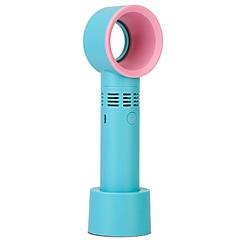 Portable Handheld Bladeless Fan Rechargeable Cooling USB Fan Desktop Use Fan w/ 3 Gears LED Indicator Cooling Fan