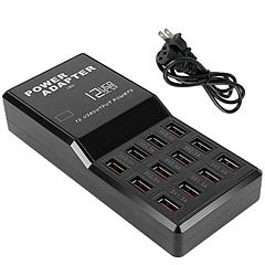Multi 12 Port USB Charging Station Hub 60W Desktop USB Hub Multiple USB Charger Fast Charge For iPod iPhone 3.74ft Power Cord