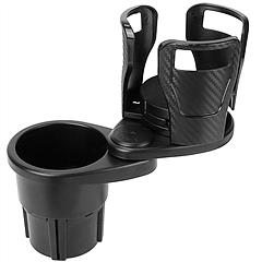 2 In 1 Car Cup Holder Extender Adapter 360° Rotating Dual Cup Mount Organizer Holder For Most 20 oz Up To 5.9