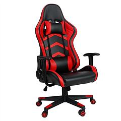 Gaming Racing Chair Ergonomic PC Computer Chair E-Sports Gamer Office Task Swivel Chair w/ Height Adjustment Headrest Lumbar Support 265lbs Load Capac