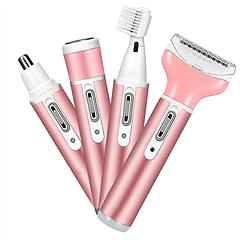 4 In 1 Women Electric Shaver Painless Rechargeable Hair Remover Eyebrow Nose Hair Cordless Trimmer Set Hair Exfoliation For Bikini Line Armpit Leg Gro