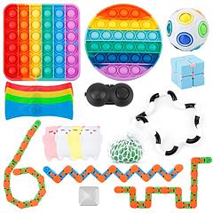 19Pack Sensory Fidget Toys Set Stress Relief Anti-Anxiety Tools Bundle For Kids and Adults
