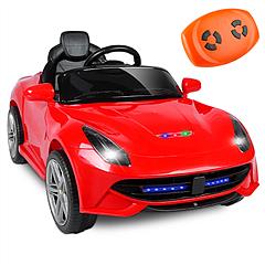 Kids Electric Ride On Car with Parental Remote Control Early Education Music Car Lights Connection Sound Button 3 Speeds
