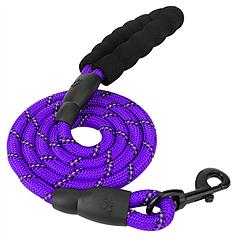 5FT Dog Leash Dog Training Walking Lead w/ Foam Handle Highly Reflective Treads Strong Nylon Dog Rope For Small Medium Dogs