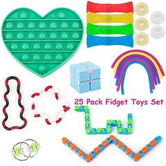 25Pack Sensory Fidget Toys Set Stress Relief Anti-Anxiety Tools Bundle For Kids and Adults