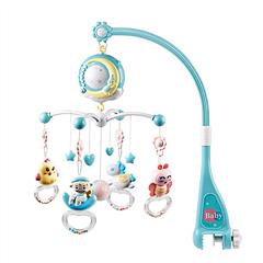 Baby Musical Crib Bed Bell Rotating Mobile Star Projection Nursery Light Baby Rattle Toy w/ Music Box Remote Control