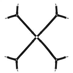 Bed Sheet Fasteners Adjustable Crisscross Elastic Sheet Suspenders Gripper Mattress Holder Straps w/ 8 Clips