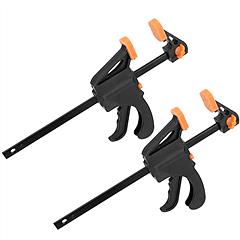 2Pcs Wood Working Bar F Clamp Grip Quick Grip Ratchet Release Squeeze Clamps For Carpentry DIY Woodwork