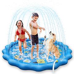 Sprinkler Splash Pad For Kids 68IN Inflatable Blow Up Pool Sprinkle Play Mat Summer Outdoor Water Toys Wading Pool Splash Pad Outside For Children Boy