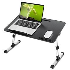 iMountek Foldable Laptop Stand Height Angle Adjust Notebook Tablet PC Phone Holder Bed Desk Breakfast Reading Table For Sofa Couch Floor Dormitory