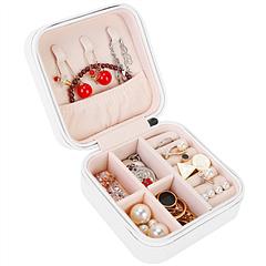 Mini Jewelry Storage Box Portable Ring Earring Necklace Storage Travel Case PU Leather Jewelry Organizer Gift