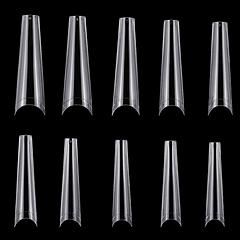 500Pcs False Nail Tips C Curve Half Cover French Nails Extra Long Fake Finger Nails For Nail Art Salons Home DIY 10 Sizes