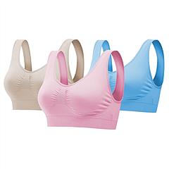 3 Pack Sport Bras For Women Seamless Wire-free Bra Light Support Tank Tops For Fitness Workout Sports Yoga Sleep Wearing
