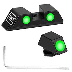 3-Dot Green Gun Night Sight Set Night Sight Glow In The Dark Fits For Glock 17, 19, 22, 23, 24, 26, 27, 33, 35, 37, 38