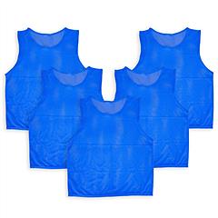 5Pcs Mesh Scrimmage Vests Soccer Basketball Team Training Pinnies Jerseys Shirt Adult Size