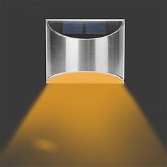 4Pcs Solar Powered Deck Lights Outdoor Decorative Step Fence Lamp Stainless Steel IP55 Waterproof Solar Light For Patio Garden Stair Fence Railing