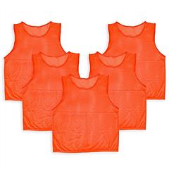 5Pcs Mesh Scrimmage Vests Soccer Basketball Team Training Pinnies Jerseys Shirt Adult Size