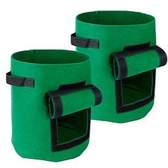 2Pack Plant Growing Bags Potato Vegetable Planter Bags Breathable Planting Fabric Pots w/ Harvest Window 5Gallons