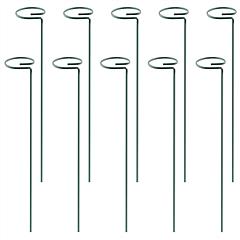10 Packs 16in Plant Support Stakes Garden Flower Single Stem Support Stake Iron Plant Cage Support Ring For Tomatoes Orchid Lily Peony Rose Flower Ama
