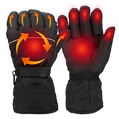 Heating Warm Gloves Battery Powered Heated Waterproof Gloves Unisex Electric Heated Gloves For Outdoor Sports Cycling Riding Skiing Skating Hiking Hun