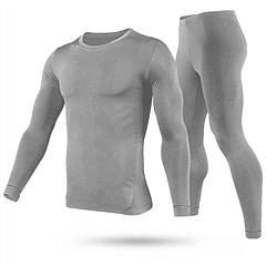 iNova Men Thermal Underwear Set Long Johns Pants Long Sleeve Soft Underwear Kit Top Bottom Winter Sports Suits