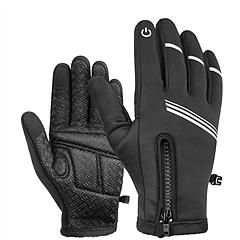 1Pair Winter Gloves Touchscreen Thermal Windproof Fleece Lined Gloves For Winter Running Hiking Climbing Driving