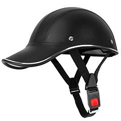 Safety Bicycle Helmet Adjustable Windproof Bike Helmet Sunshade Baseball Cap Anti-UV Cycling Motorcycle Hat Leather Helmet