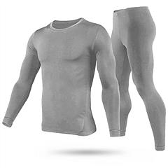 Men Thermal Underwear Set Long Johns Pants Long Sleeve Soft Underwear Kit Top Bottom Winter Sports Suits
