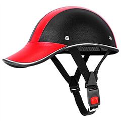 Safety Bicycle Helmet Adjustable Windproof Bike Helmet Sunshade Baseball Cap Anti-UV Cycling Motorcycle Hat Leather Helmet
