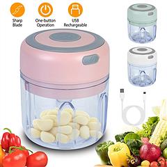 Mini Electric Garlic Chopper 8.45OZ Cordless Garlic Mincer Food Chopper Rechargeable Food Blender Chili Nut Onion Pepper Meat Ginger Baby Food