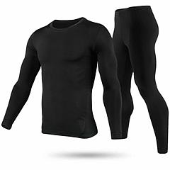 Men Thermal Underwear Set Long Johns Pants Long Sleeve Soft Underwear Kit Top Bottom Winter Sports Suits