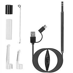 Ear Endoscope Wax Remover Tool HD Remover Ear Pick Camera Otoscope Cleaner Spoon with 6Pcs LED Lights